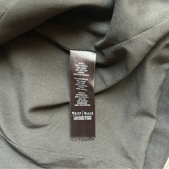 White House Black Market Open Black Blazer with Zipper Accents, Size 14 - Picture 6 of 6